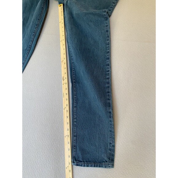 Vtg 90s Levis Jeans Womens 25x31 Teal Blue Button Fly XX Mom USA Tag 11M - Picture 5 of 12